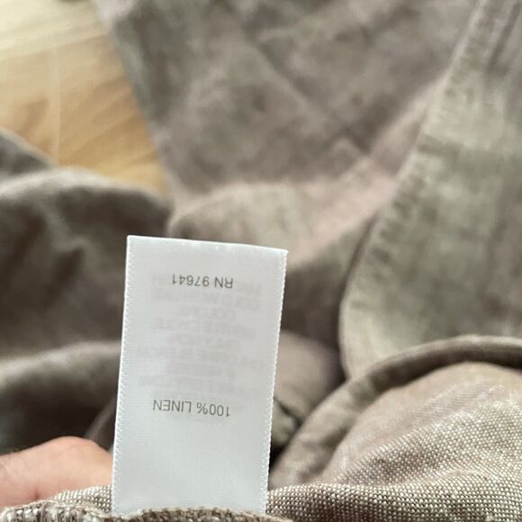 J Jill Love Linen Pants Wide Leg Ankle Crop Lagenlook Boho Minimalist Womens L - Picture 4 of 8